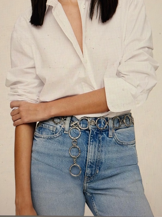 NWT - Banana Republic Metal Ring Chain Belt - XS/S - Picture 1 of 4